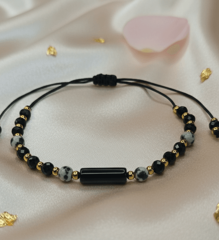 Turmalin, jaspis dalmatyńczyk & agat