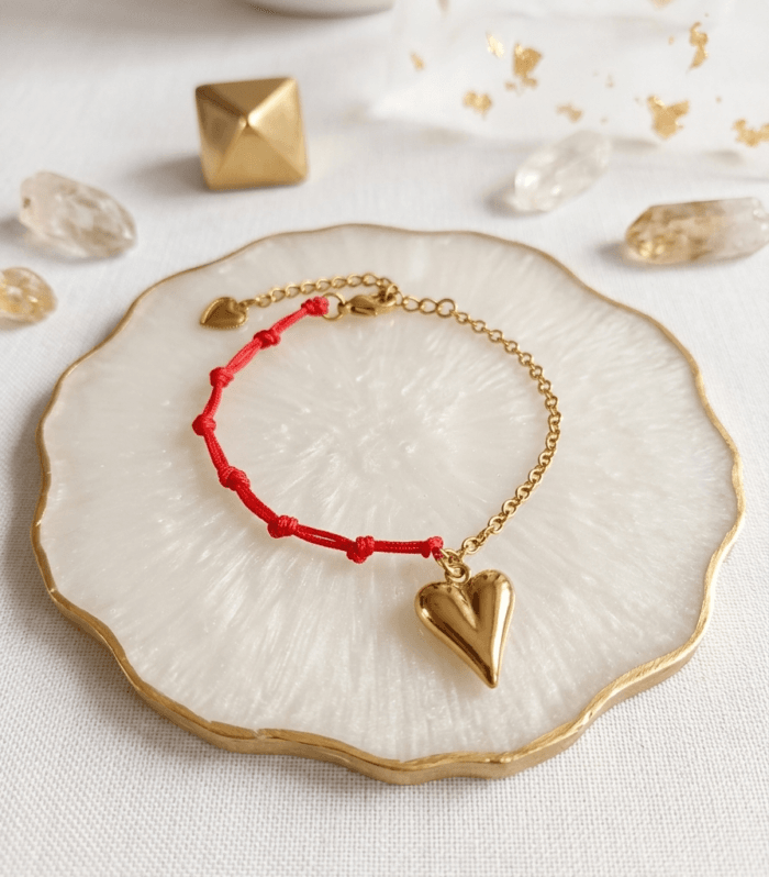 Bransoletka Czerwony sznurek & 7 węzłów