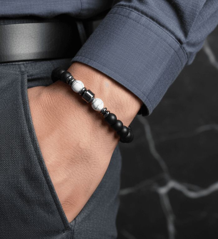 Męska Bransoletka Onyx & Howlit